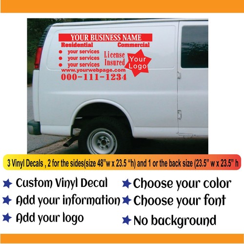 Work van vinyl - , lettering